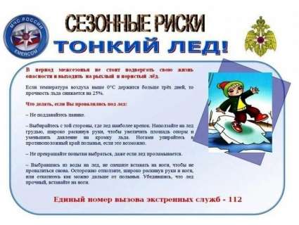 Правила поведения на тонком льду